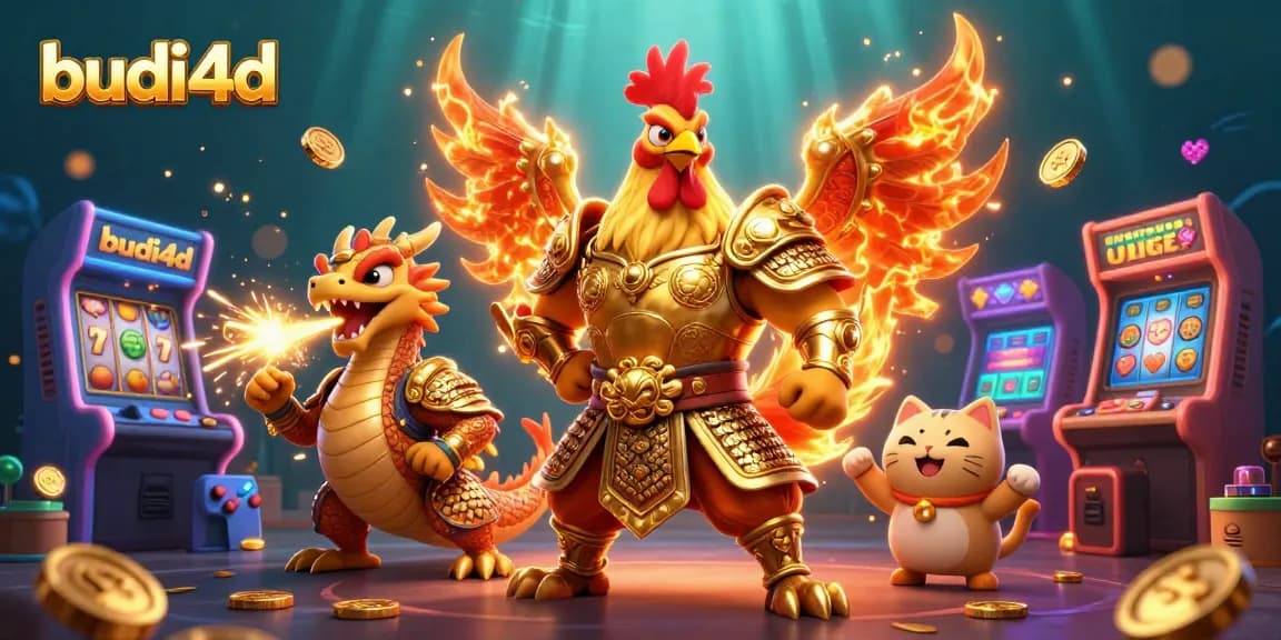Engage in thrilling budi4d gameplay amidst dynamic slot machines and 3D characters.