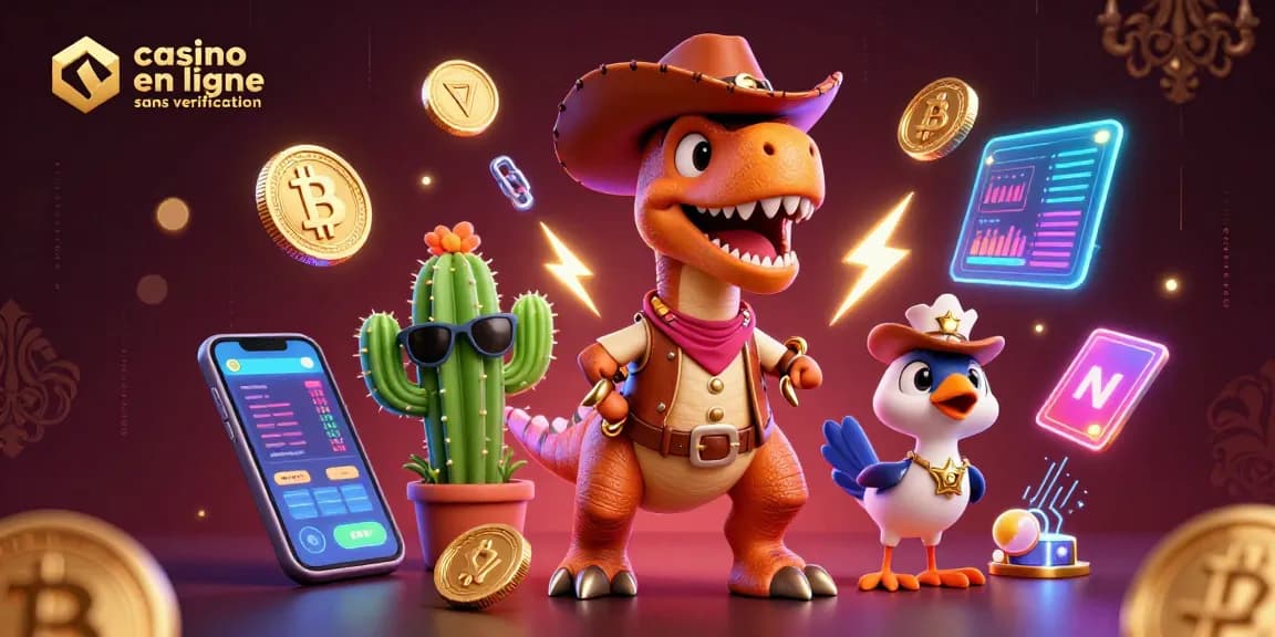 Jouez sur un casino en ligne sans vérification avec des éléments dynamiques et des personnages animés.