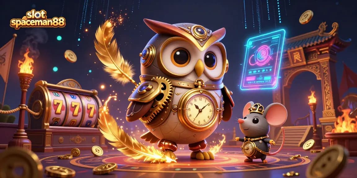 Engage in thrilling slot gameplay with slot spaceman88 featuring vibrant 3D casino characters and elements.