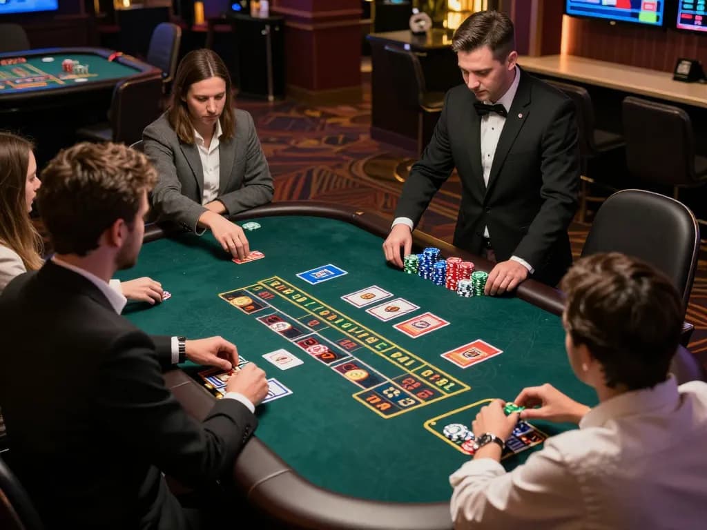 Players actively engaging in a live dealer game at LV88, highlighting the excitement of online gambling.