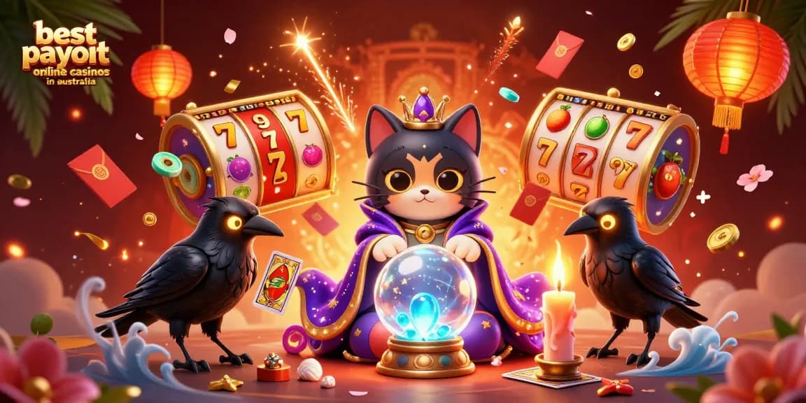 Experience the thrill of the best payout online casinos in Australia with vibrant characters and lively game elements.