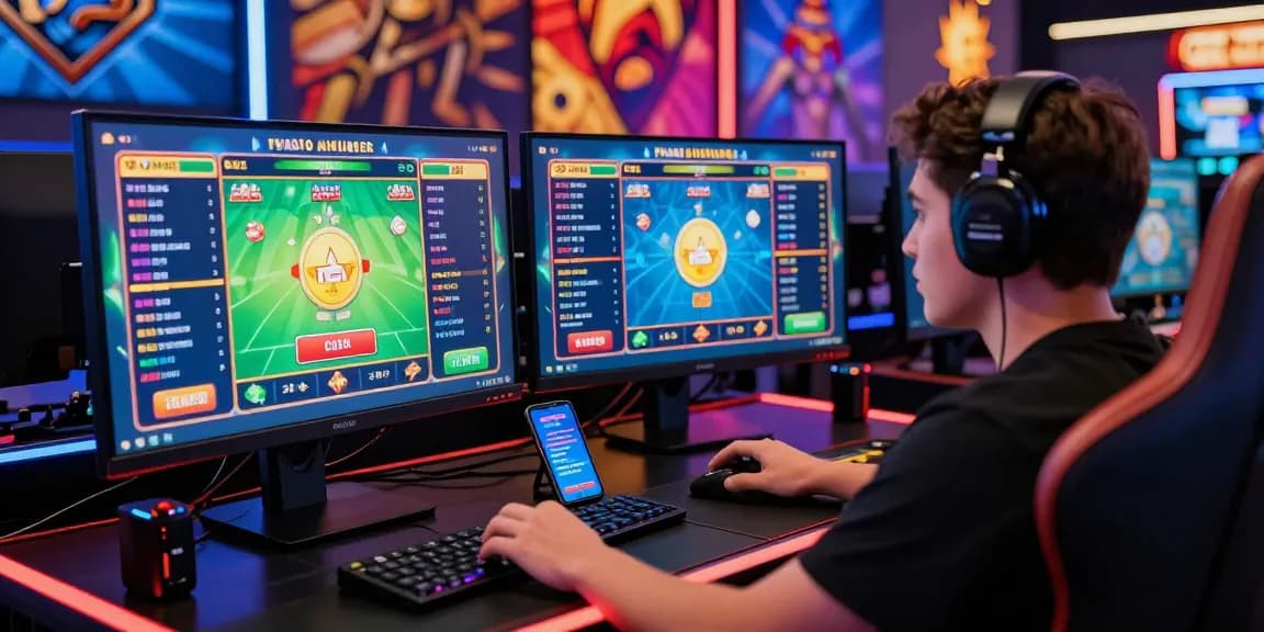Player immersed in the aviator game at a modern gaming setup with vibrant LED lights.