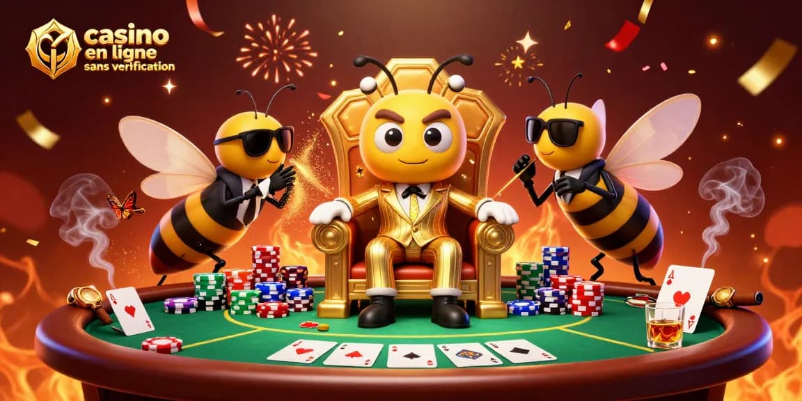 Jouez sur un casino en ligne sans vérification, révélant une ambiance dynamique de jeu et de stratégie.