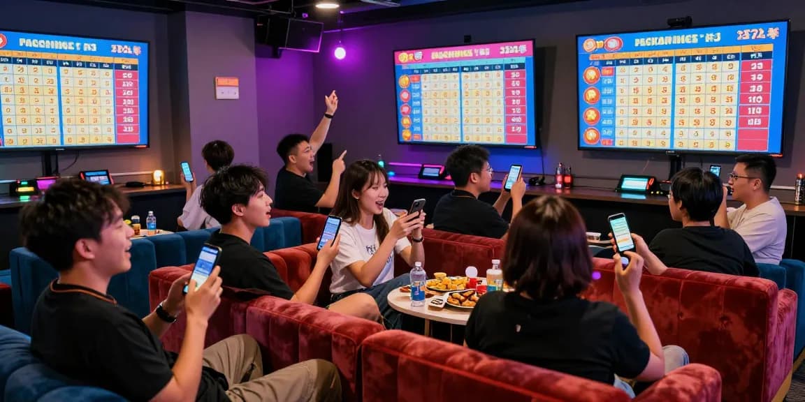 Live draw toto macau event with players excitedly checking their bets.