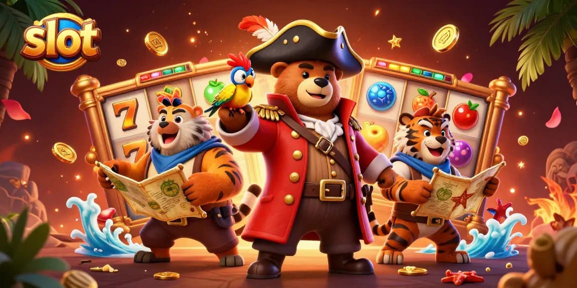 Menang besar dengan bermain slot gacor, dikelilingi simbol buah dan jackpot.