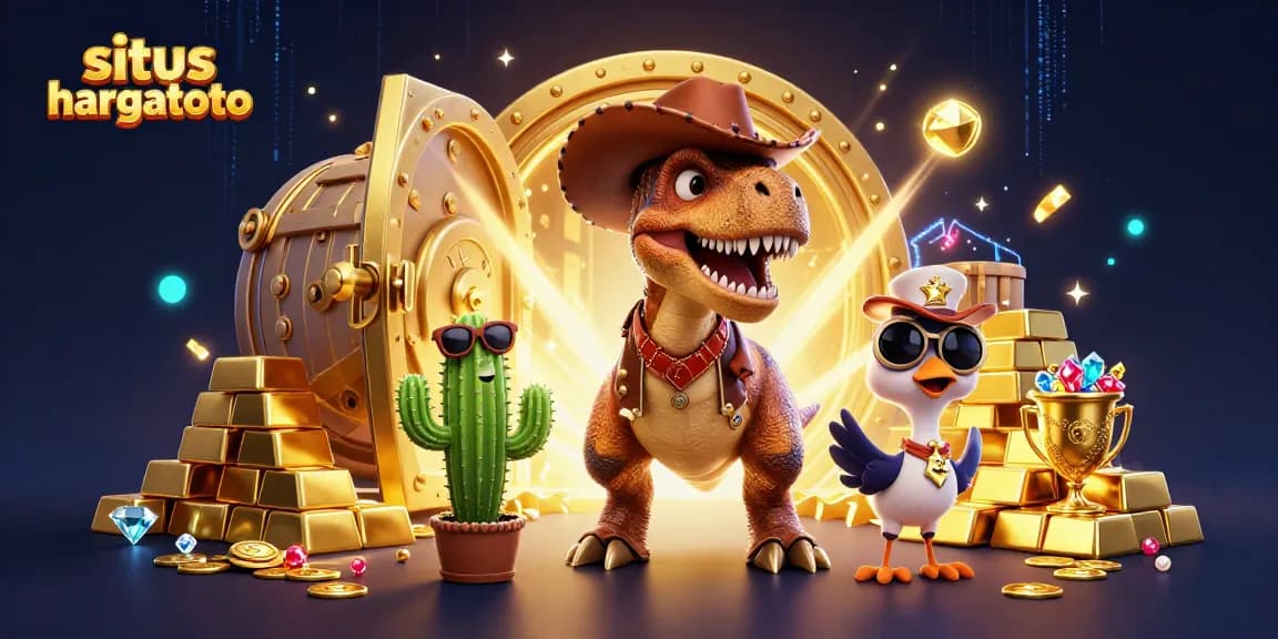 Engage with situs hargatoto and explore the vibrant world of online gaming with a dynamic 3D scene.