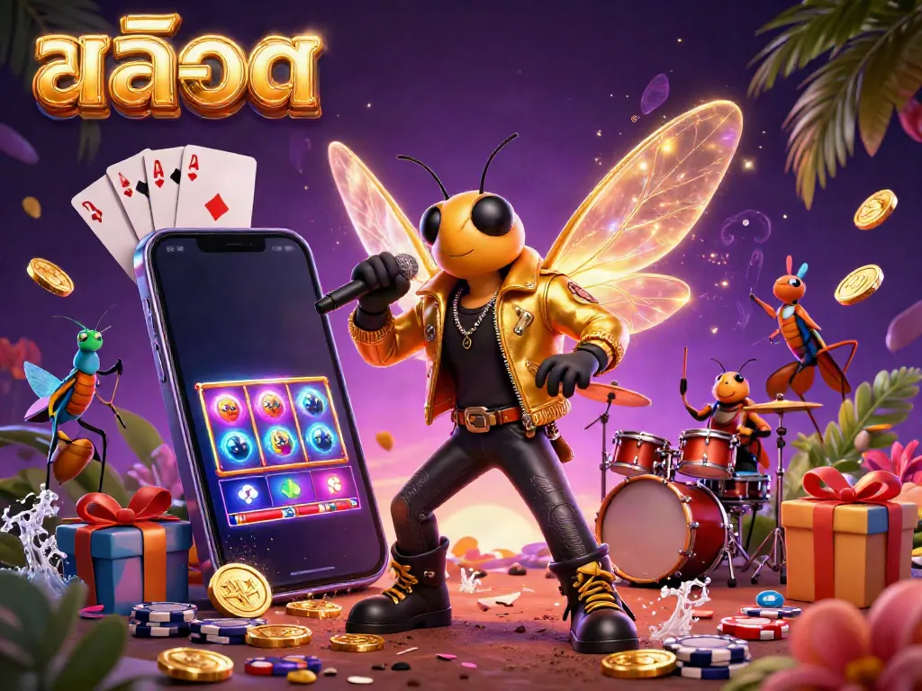 Experience vibrant excitement playing สล็อต games with animated casino characters and colorful gaming elements.