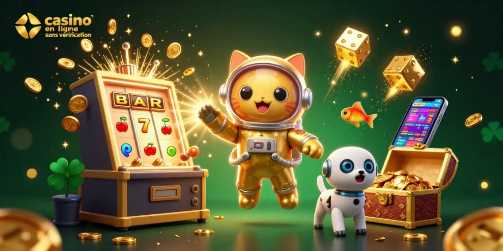 Jouez dans un casino en ligne sans vérification avec une aventure spatiale et des gains illimités.