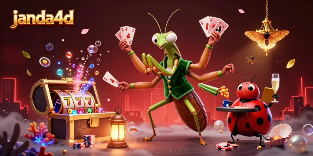 janda4d menawarkan suasana kasino penuh warna dengan karakter unik dalam ilustrasi 3D yang memikat