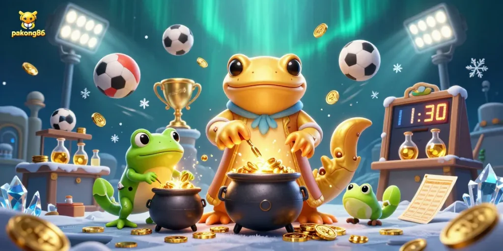 Engage in thrilling betting action with pakong86, showcasing an alchemist and sports elements.